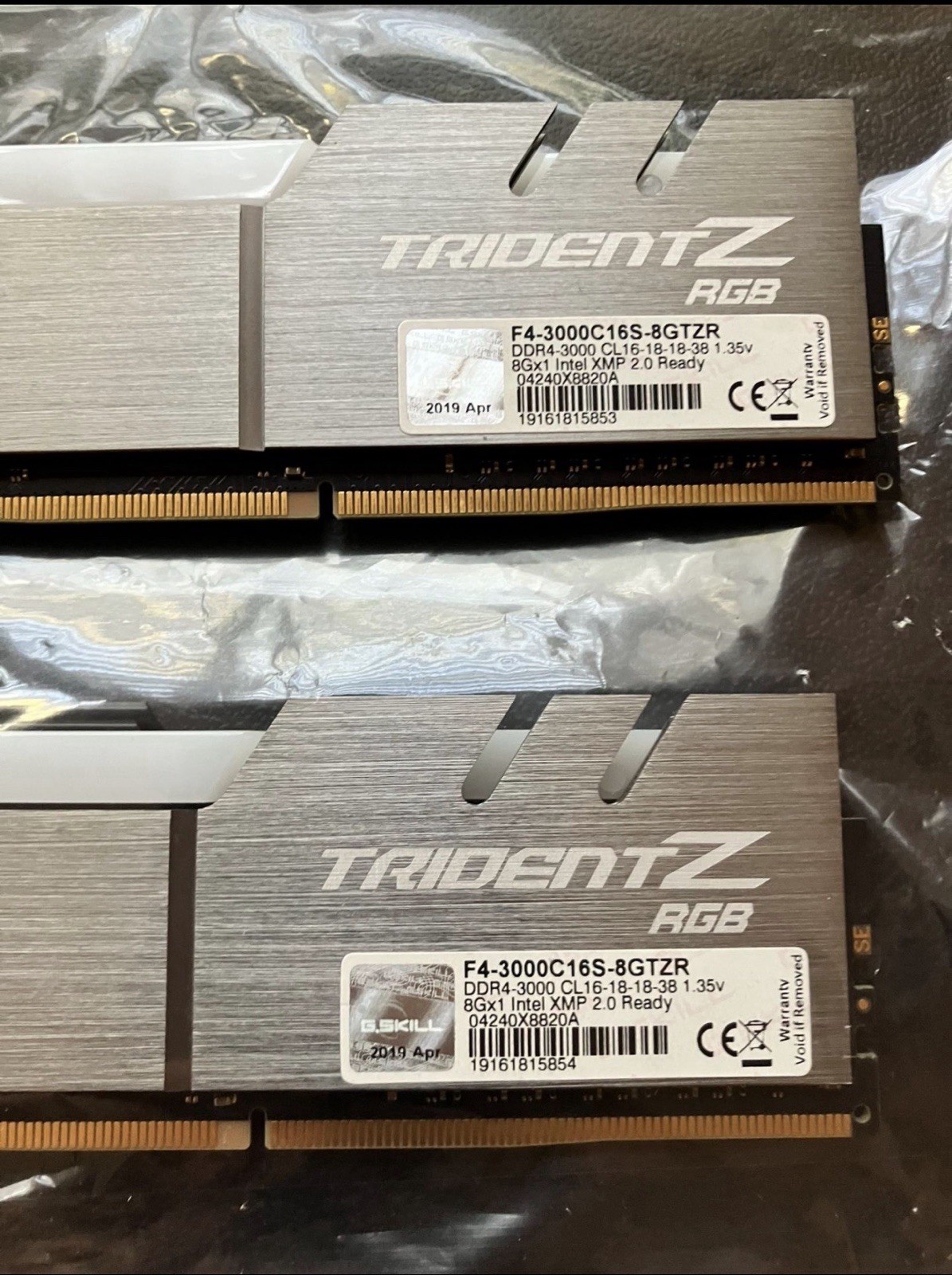 G.SKILL Trident Z RGB DDR4-3000 16GB (2x8GB) DIMM Intel XMP 2.0 Ready RAM