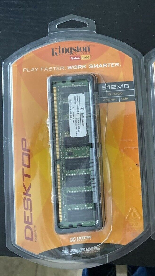 Kingston ValueRAM 512MB 400MHz PC3200 Desktop new Sealed 1b
