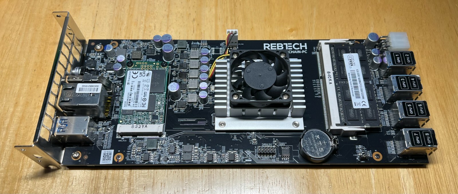 Rebtech 8 GPU Mining Motherboard PC with RAM and SSD Included!  Plug & Play!