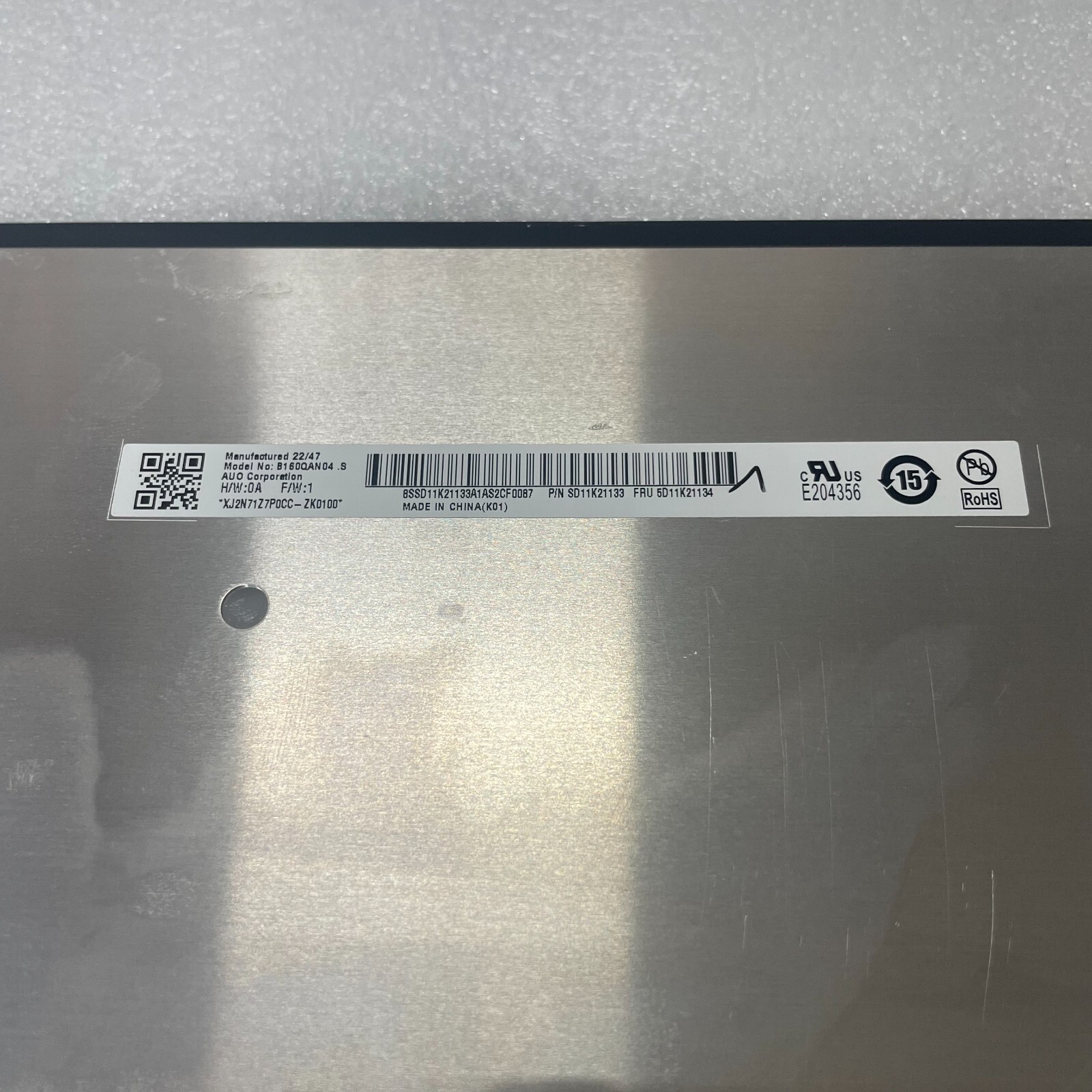B160QAN04.S 5D11K21134 5D11M36708 FIT MNG007ZA1-2 40PIN 120HZ LCD SCREEN 3.2K