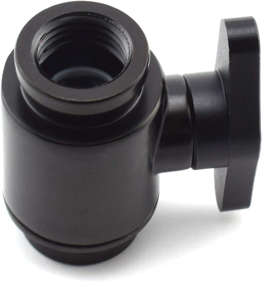 2 PCS G1/4 Internal Thread Water Cooling Valve Brass Shut Off Black Handle