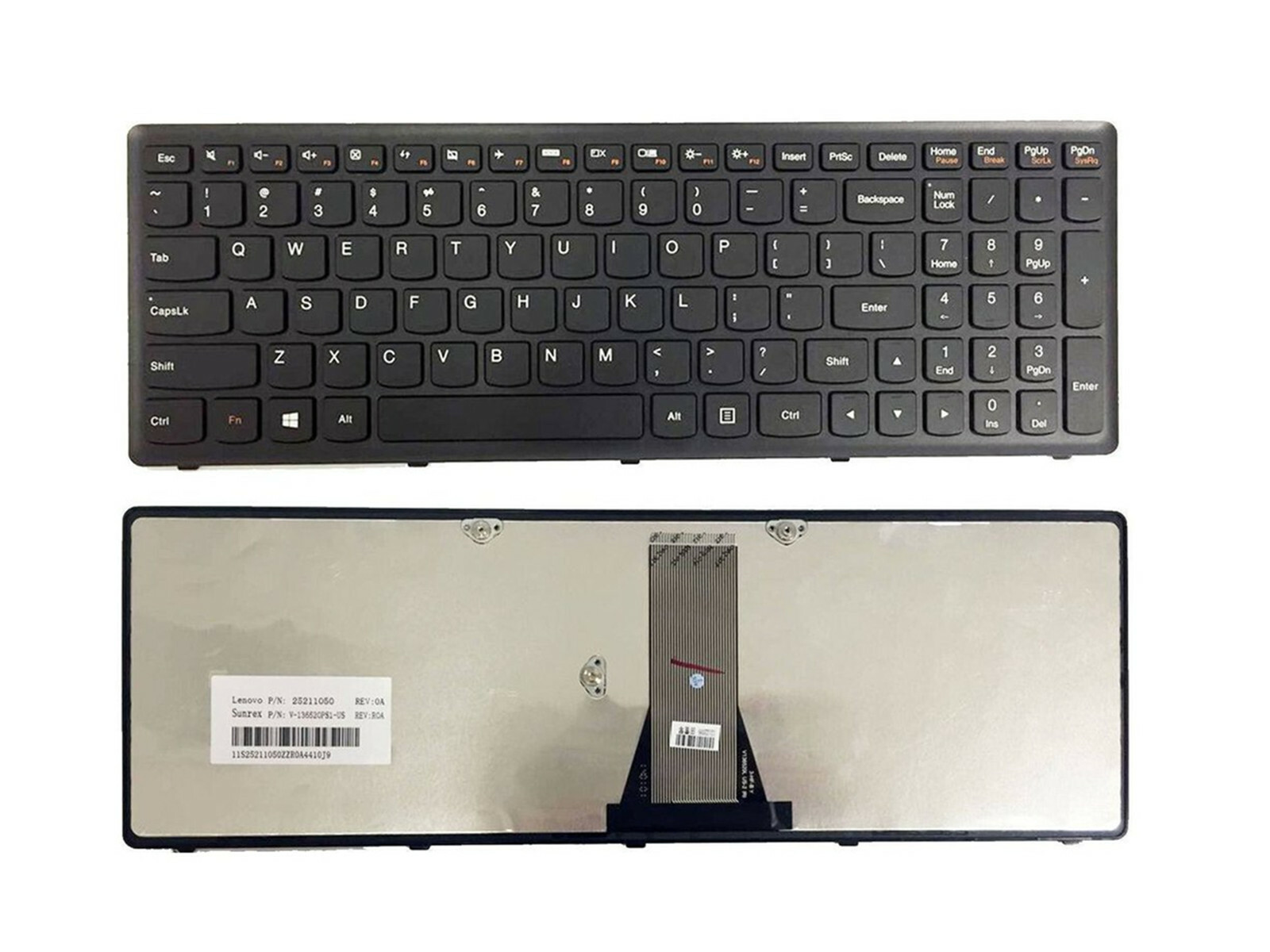 NEW Lenovo S500 P/N: 25211050 V-136520PS1-US Black Keyboard