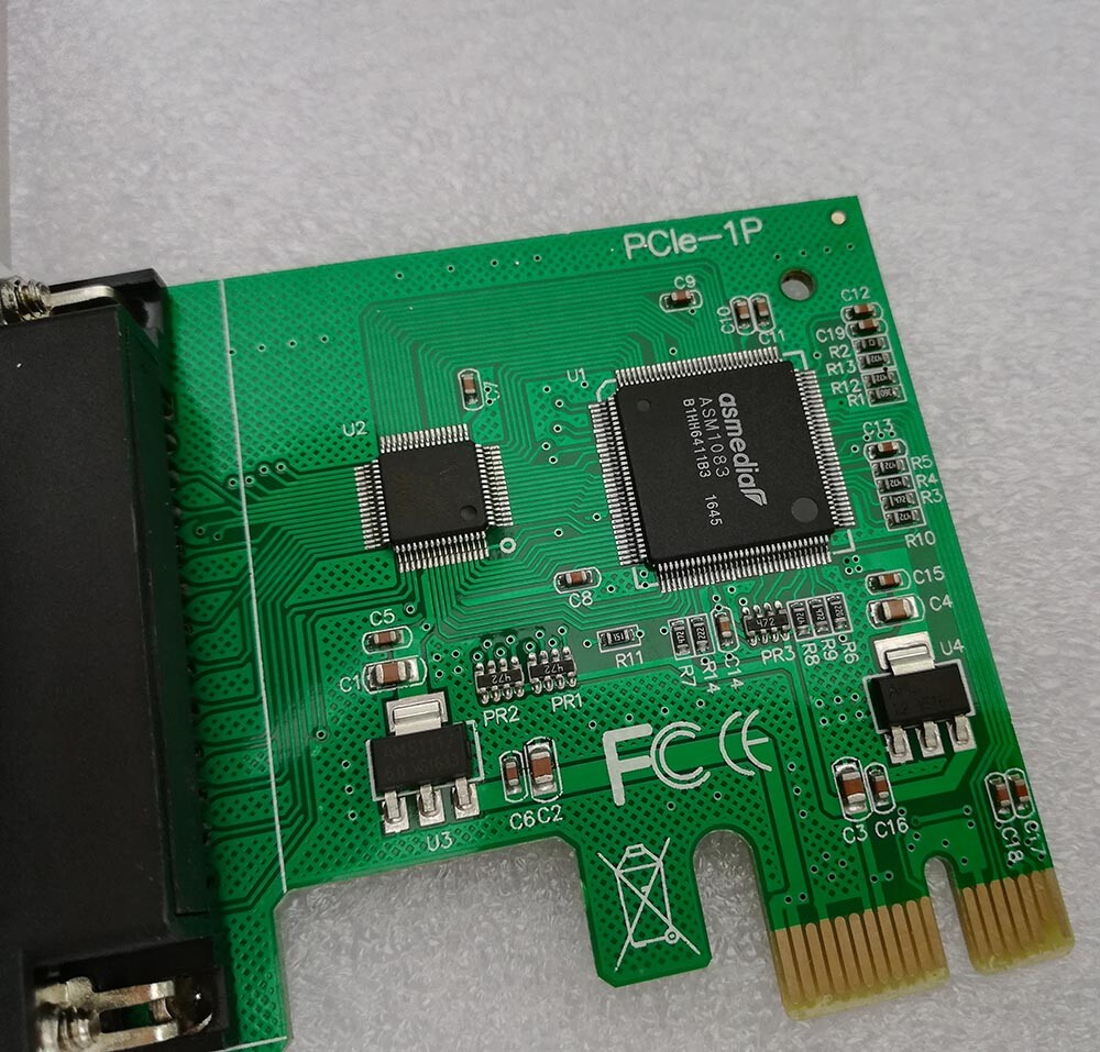 Parallel Port DB25 LPT Printer PCI-E Express Card Converter Adapter Low Profile