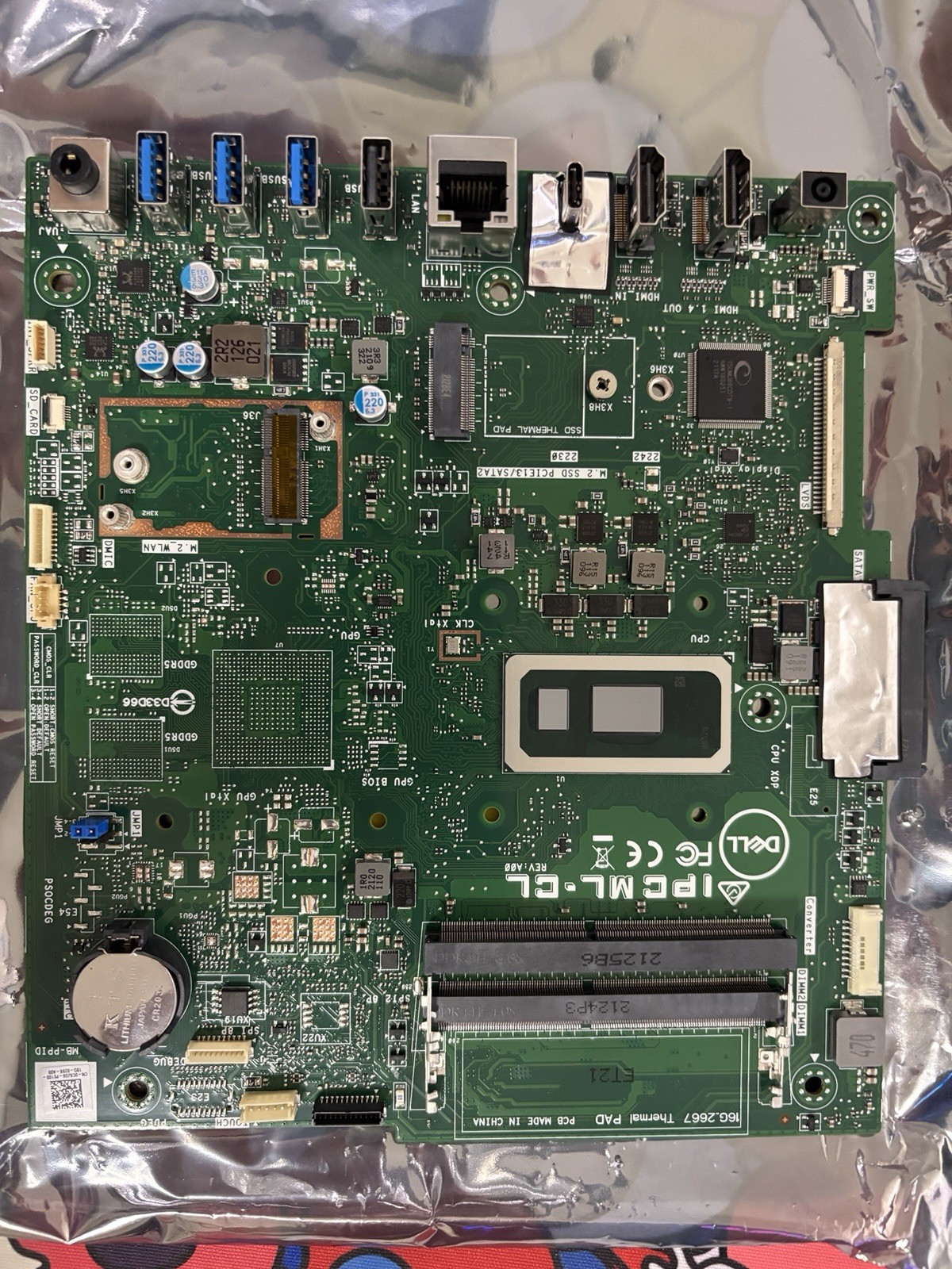 Dell OEM Motherboard C8JG6 | IPCML-GL UMA | Intel i3-10110U | LGA115X | DDR4