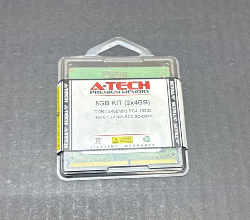 A-Tech Premium Memory 8GB DDR4 2400MHz 288 Pins PC4-19200 2x4GB Kit