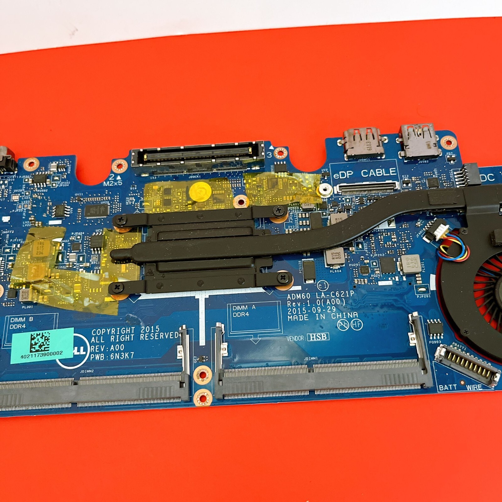Dell Latitude E5270 Intel i5-6200U 2.3GHz Motherboard LA-C621P LA Genuine