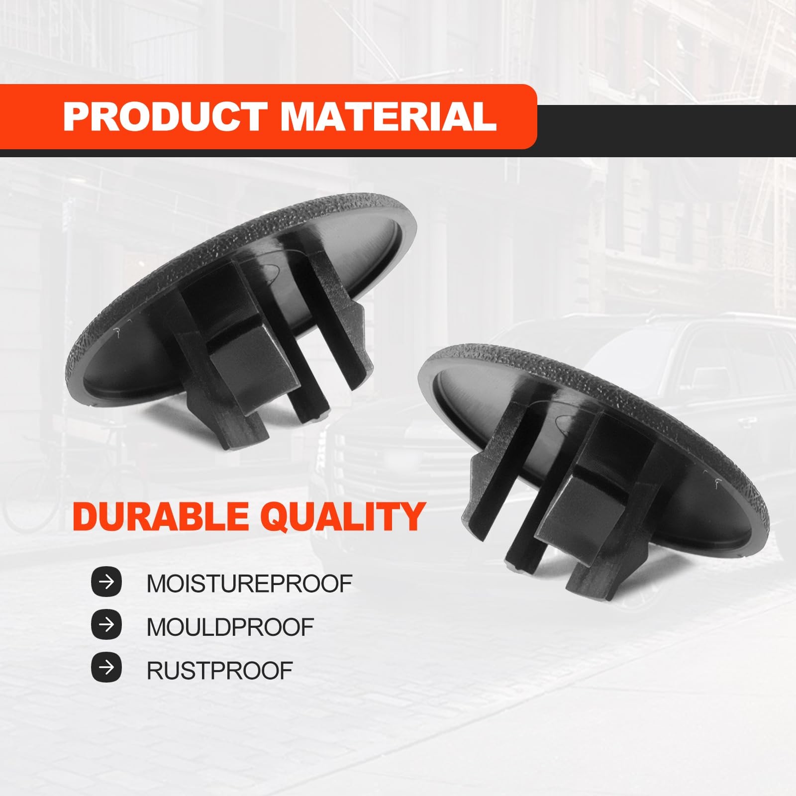 2pcs Armrest Cap Cover Compatible with 07-19 Tahoe Suburban Yukon black
