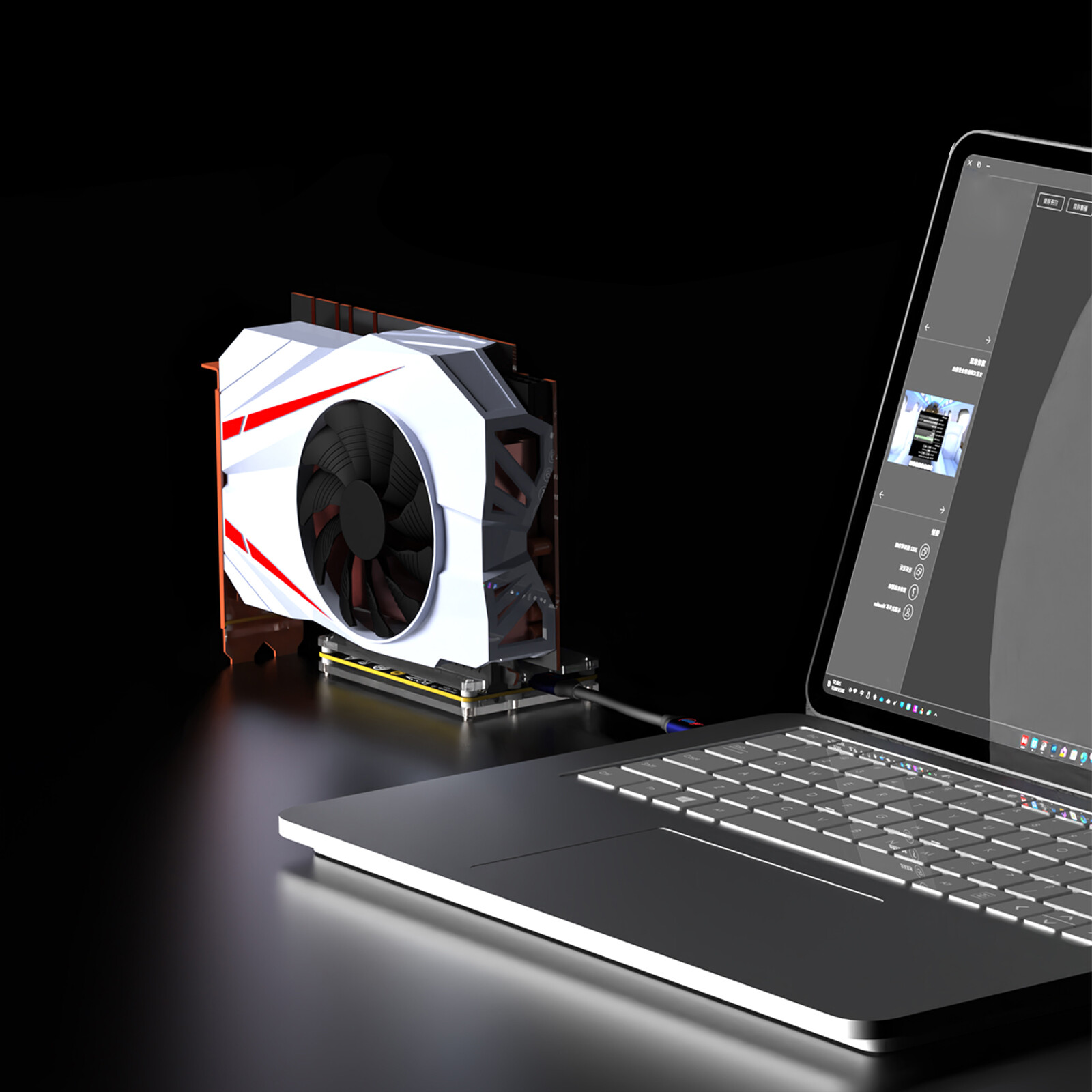 External Graphics Card Dock External GPU Dock + USB4 Cable for Thunderbolt 4/3