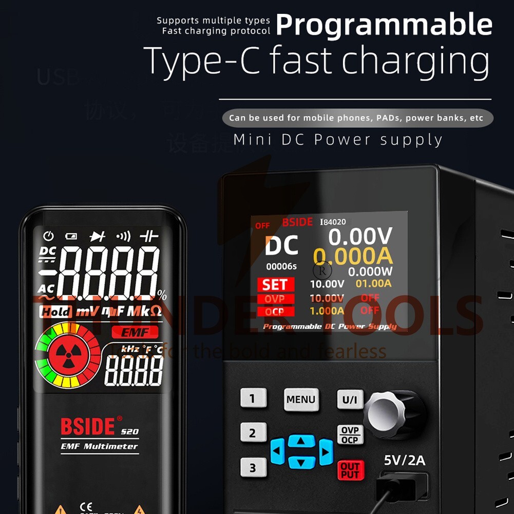 Thunder Tools 0-30V 0-10A Programmable Direct Current Powersupply 4-Digit