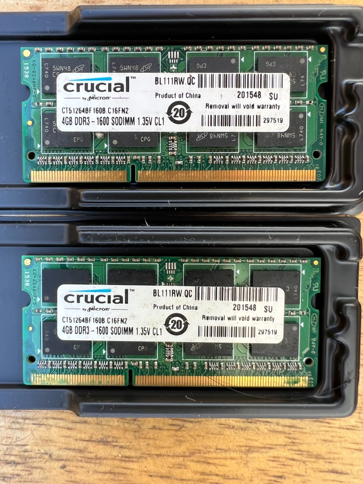 Crucial CT2KIT102464BF160B 8GB DDR3/DDR3L 1600 MT/S 204-Pin Memory – 2 Pieces