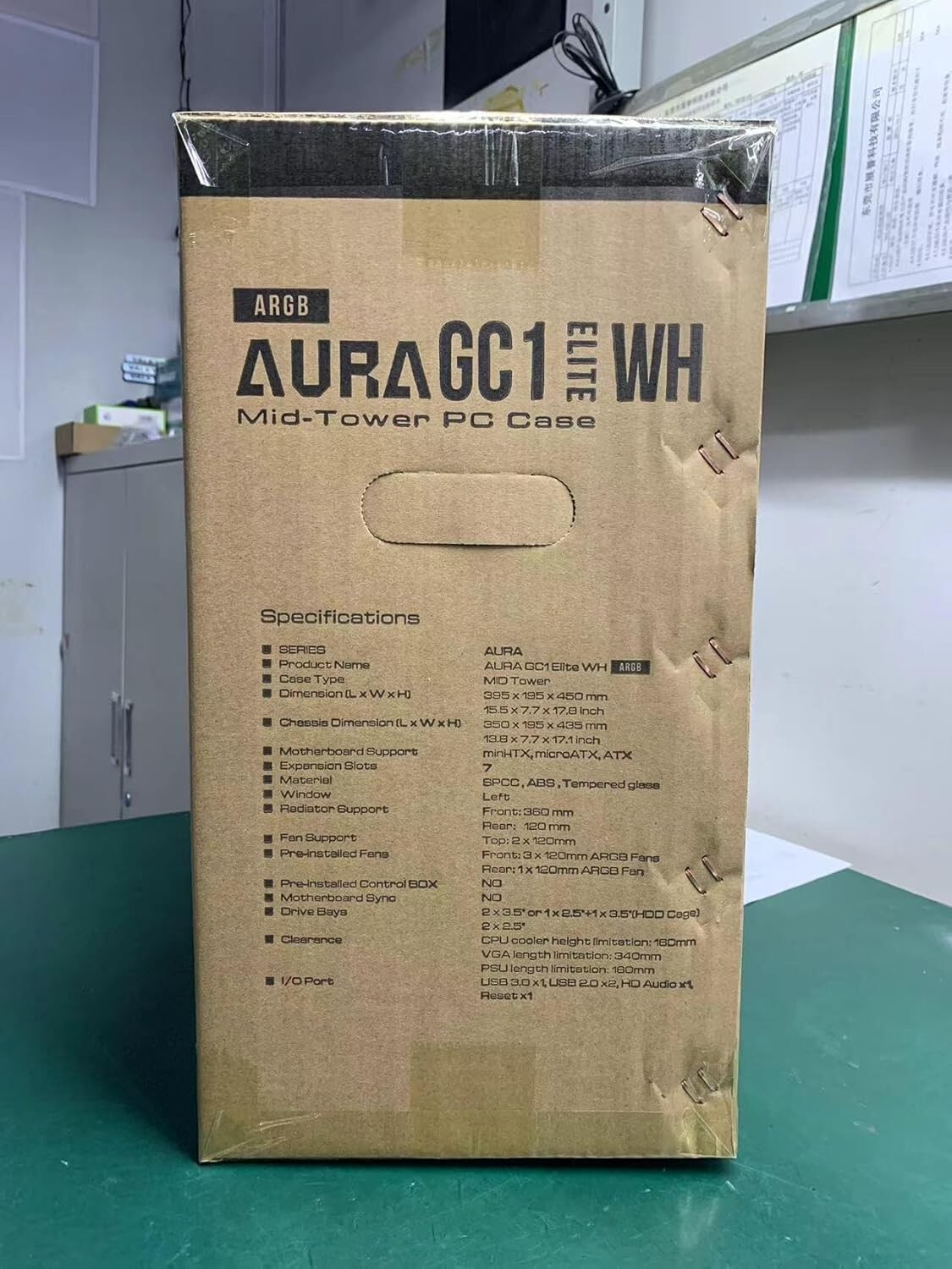 Compact GAMDIAS AURA GC1 ELITE ATX Case – Elegant White with ARGB Lighting