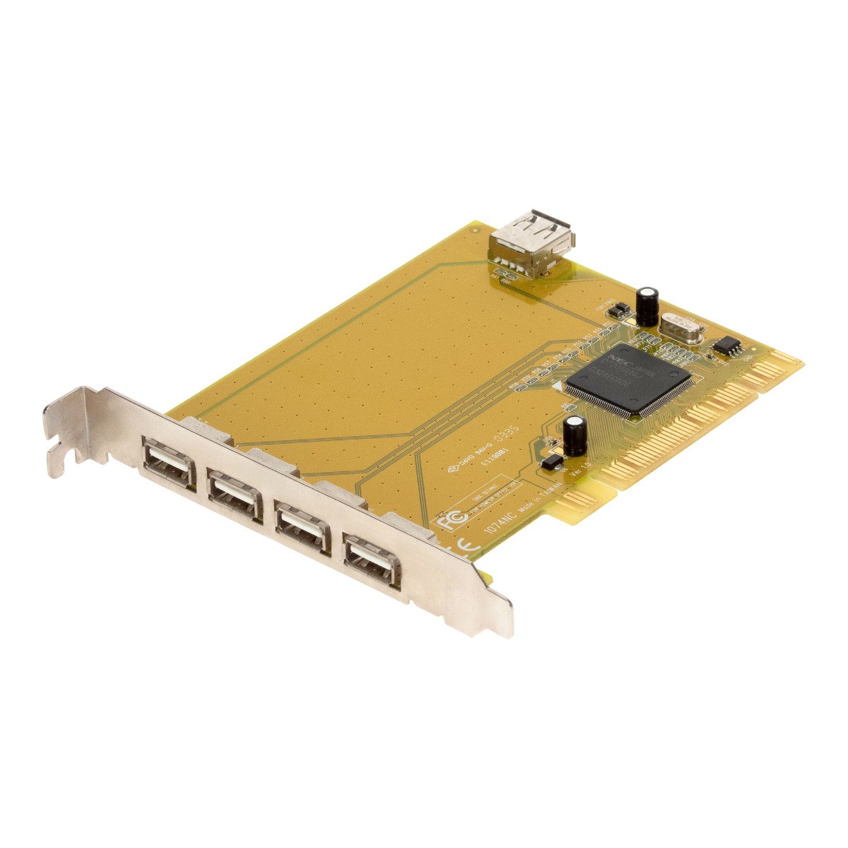 SUNIX 1074NC 4+1 Port High-Speed 480Mbps USB 2.0 PCI Card