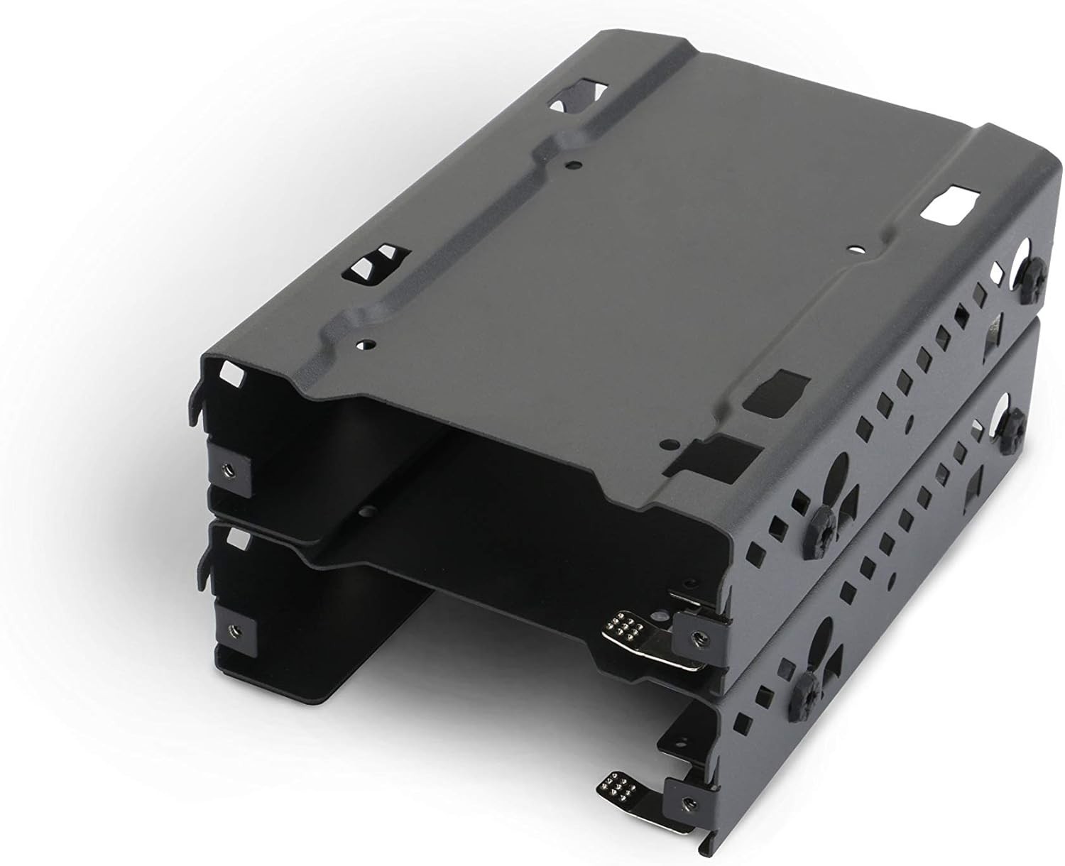 Duo Pack 3.5” Stackable HDD Bracket with Anti-Vibration for Stylish Storage