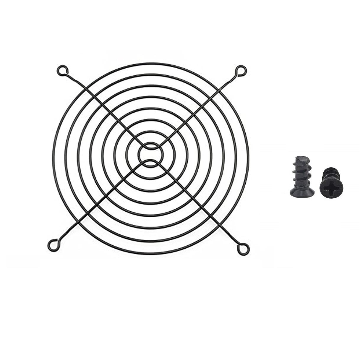 Easycargo 2pcs 140mm Fan Grill Guard Black with Screws 140mm,