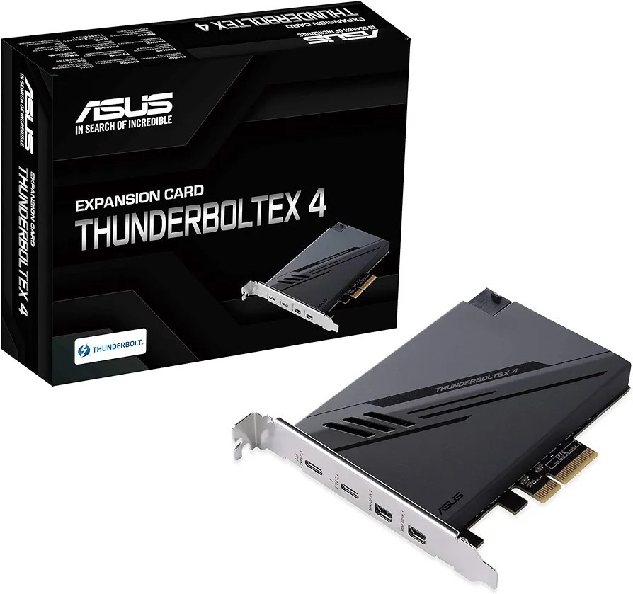 ASUS ThunderboltEX 4 Card with 2 Thunderbolt 4 Ports and DisplayPort 1.4 Support