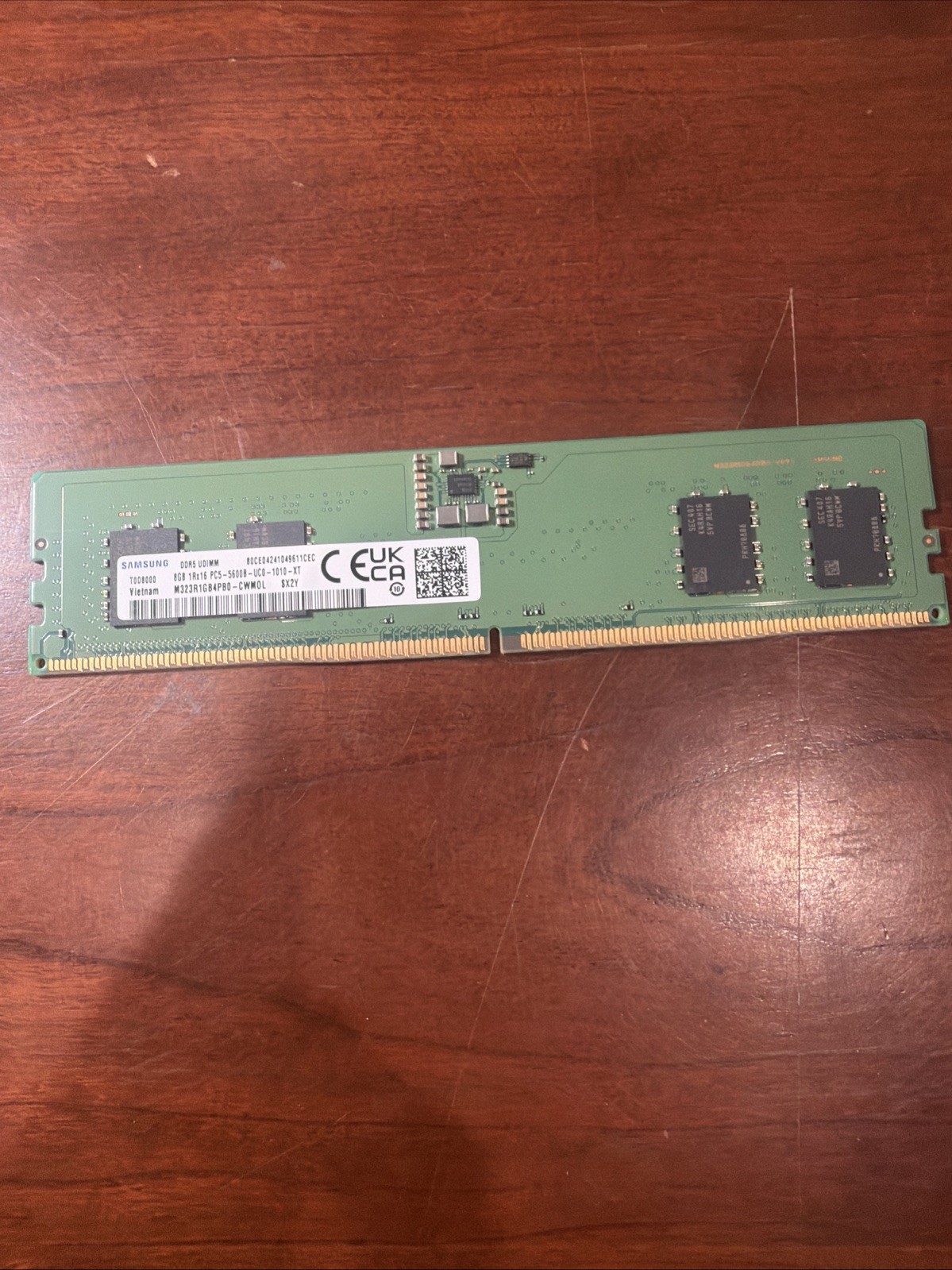 Samsung 8GB 1Rx16 PC5 5600B Desktop Memory DDR5 UDIMM M323R1GB4PBO