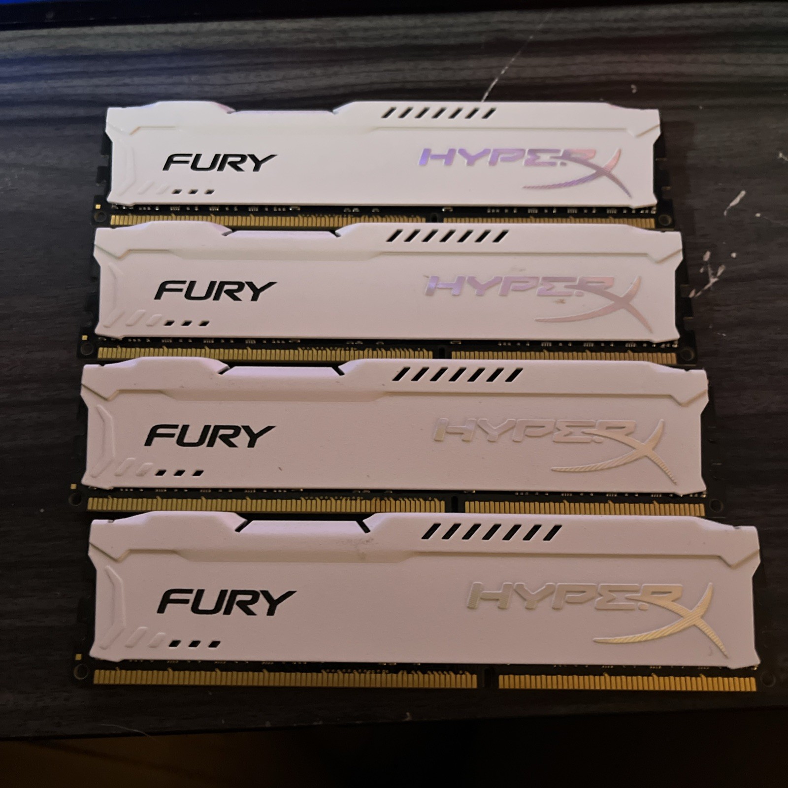 32GB (4x8GB) HyperX Fury White DDR3 RAM 1866MHz HX318C10FWK2/16 Desktop Memory