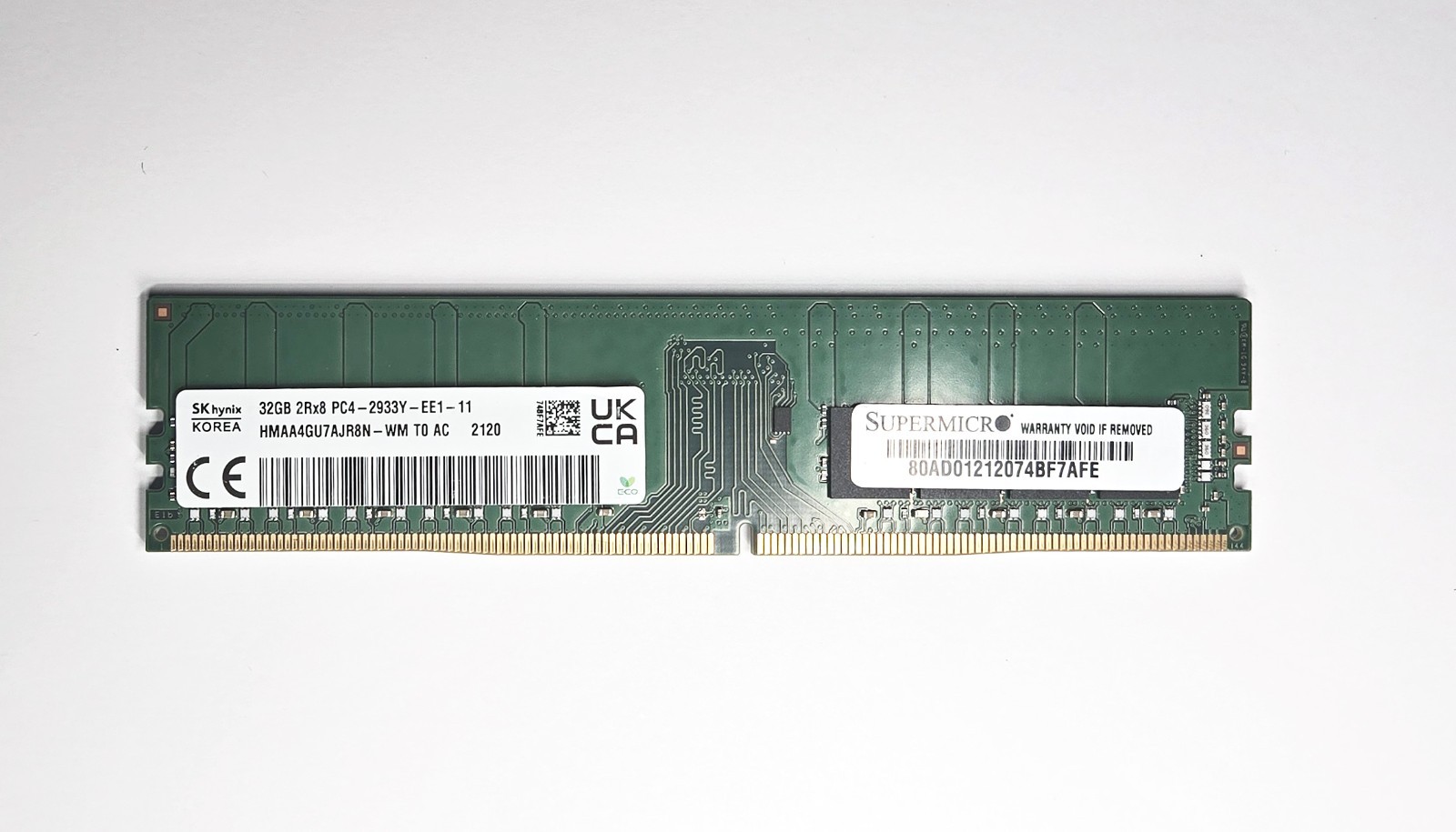 SK Hynix KOREA 32GB 2RX8 PC4-2933Y DDR4 RAM HMAA4GU7AJR8N-WM