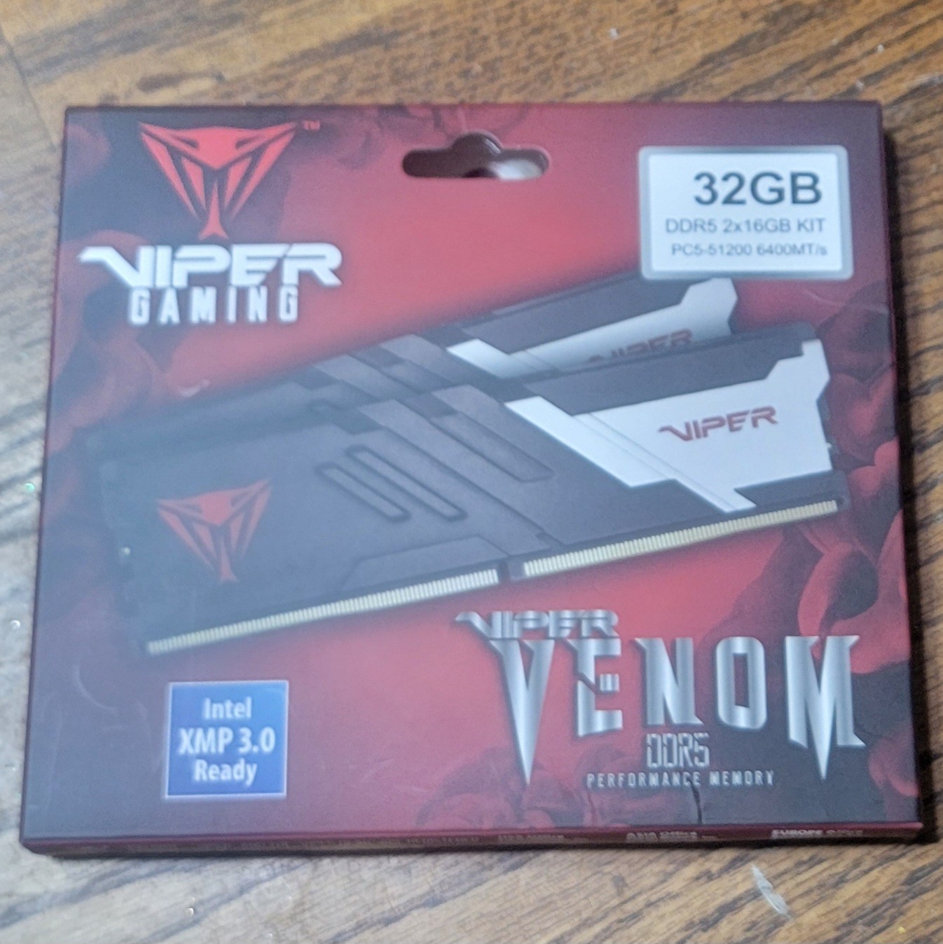 Patriot Viper Venom RGB 32GB (2 x 16GB) PC5-51200 (DDR5-6400) UDIMM Memory…
