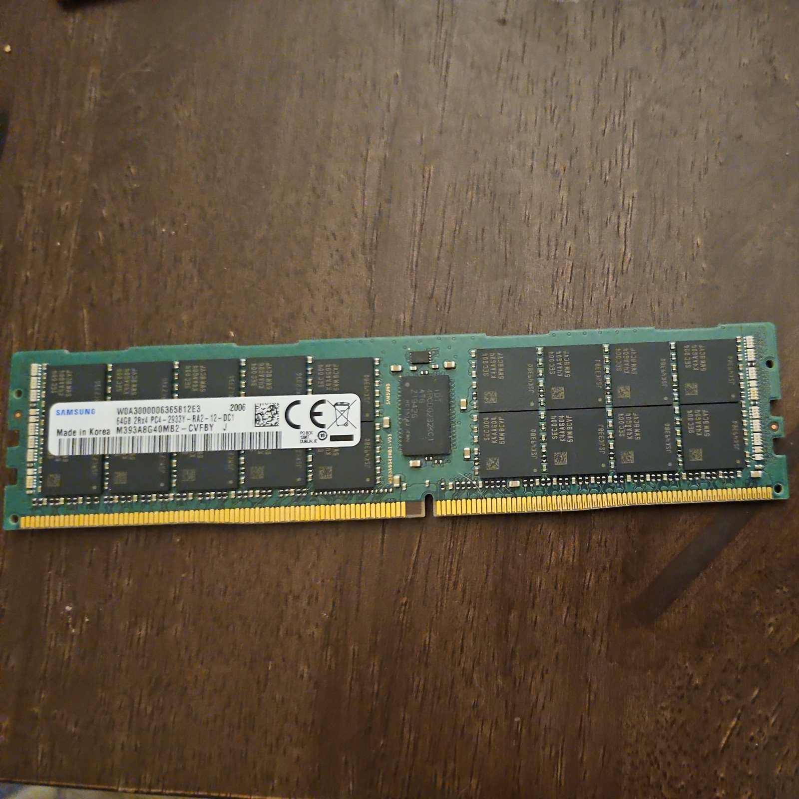 Samsung 64gb 2Rx4 PC4-2933Y-RA2-12-DC1