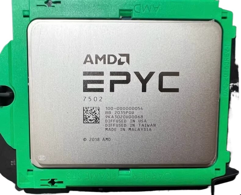 AMD epyc 7502 official version CPU processor 2.5ghz 32 core 128mb cache sp3 180w
