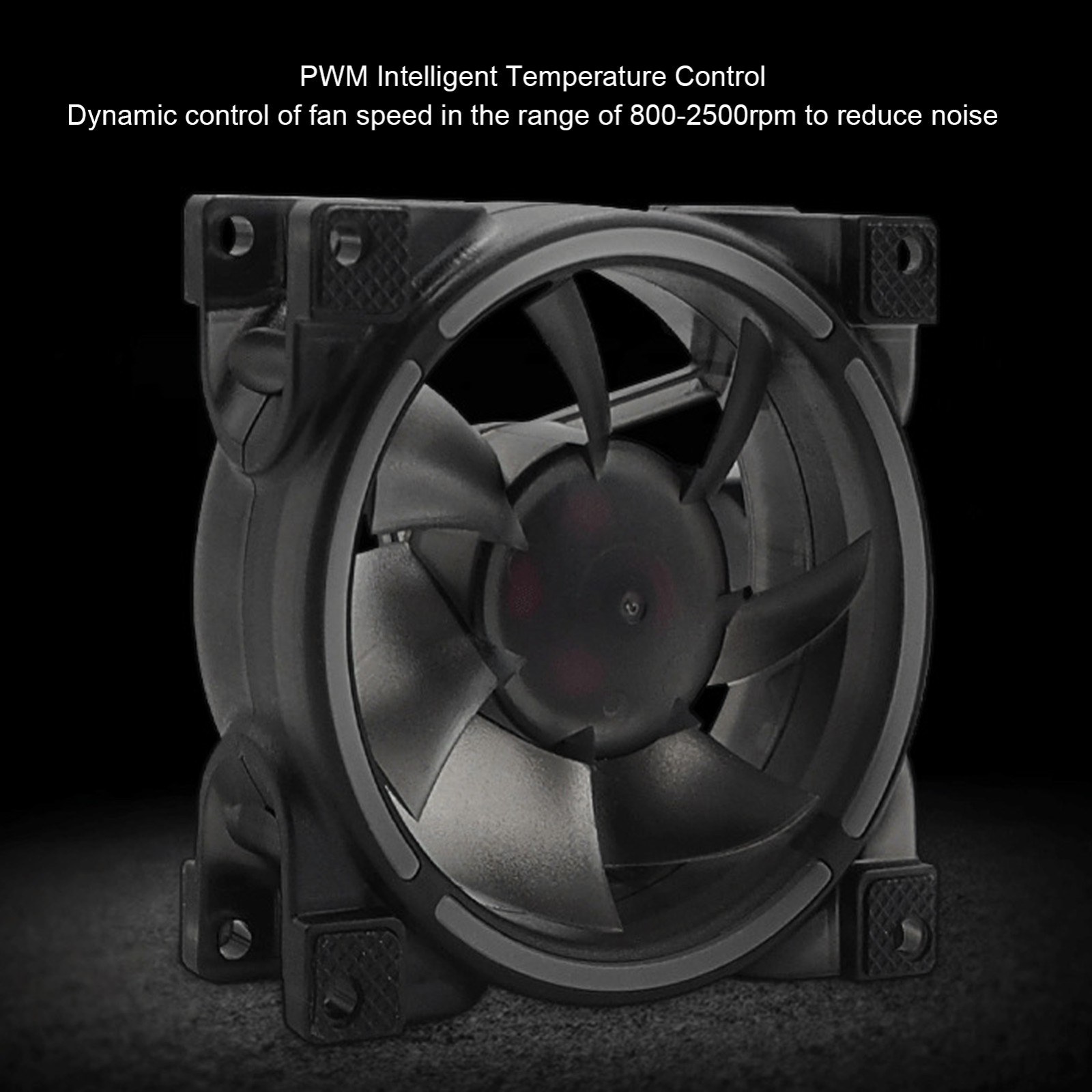 80mm 5V ARGB PWM Case Fan, MFDB Hydraulic Bearing 800-2500RPM 7 Blades