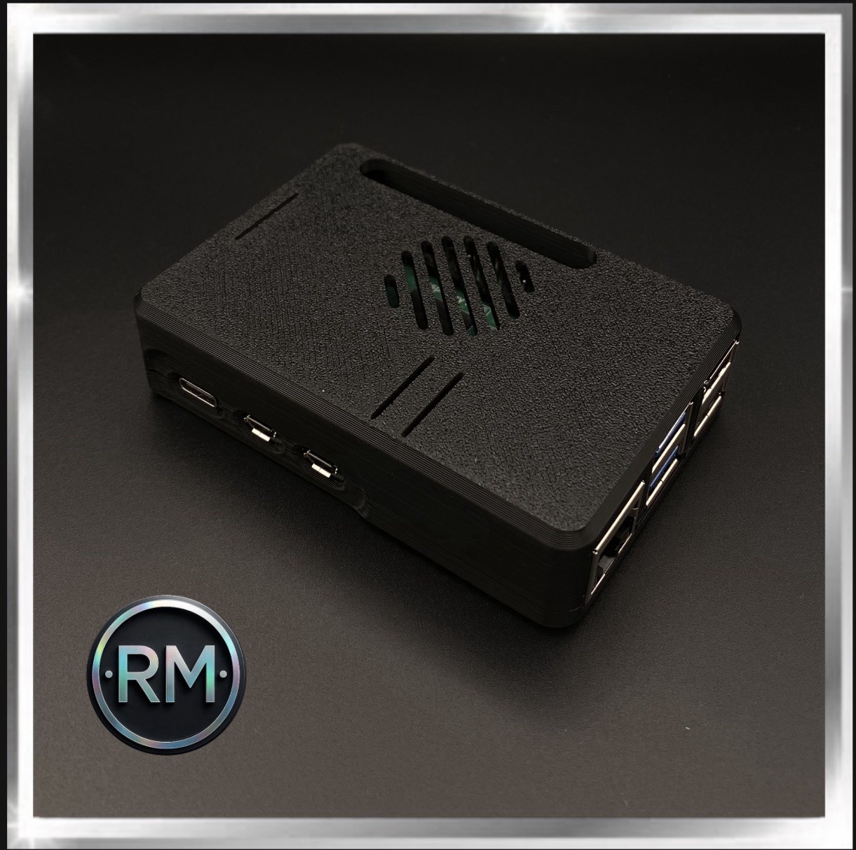 Raspberry Pi 5 Case | Snap Fit | Active Fan Cooler Compatible | Black PLA