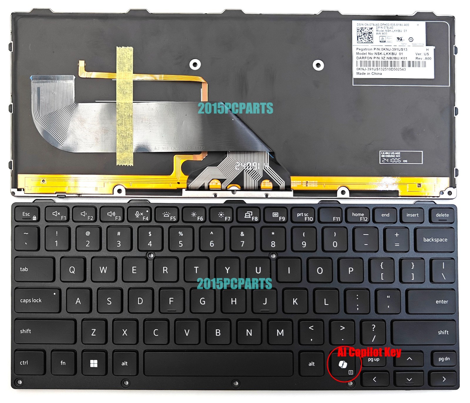 New for Dell Latitude 5430 7330 Rugged Extreme Keyboard Backlit US 0HMW9K