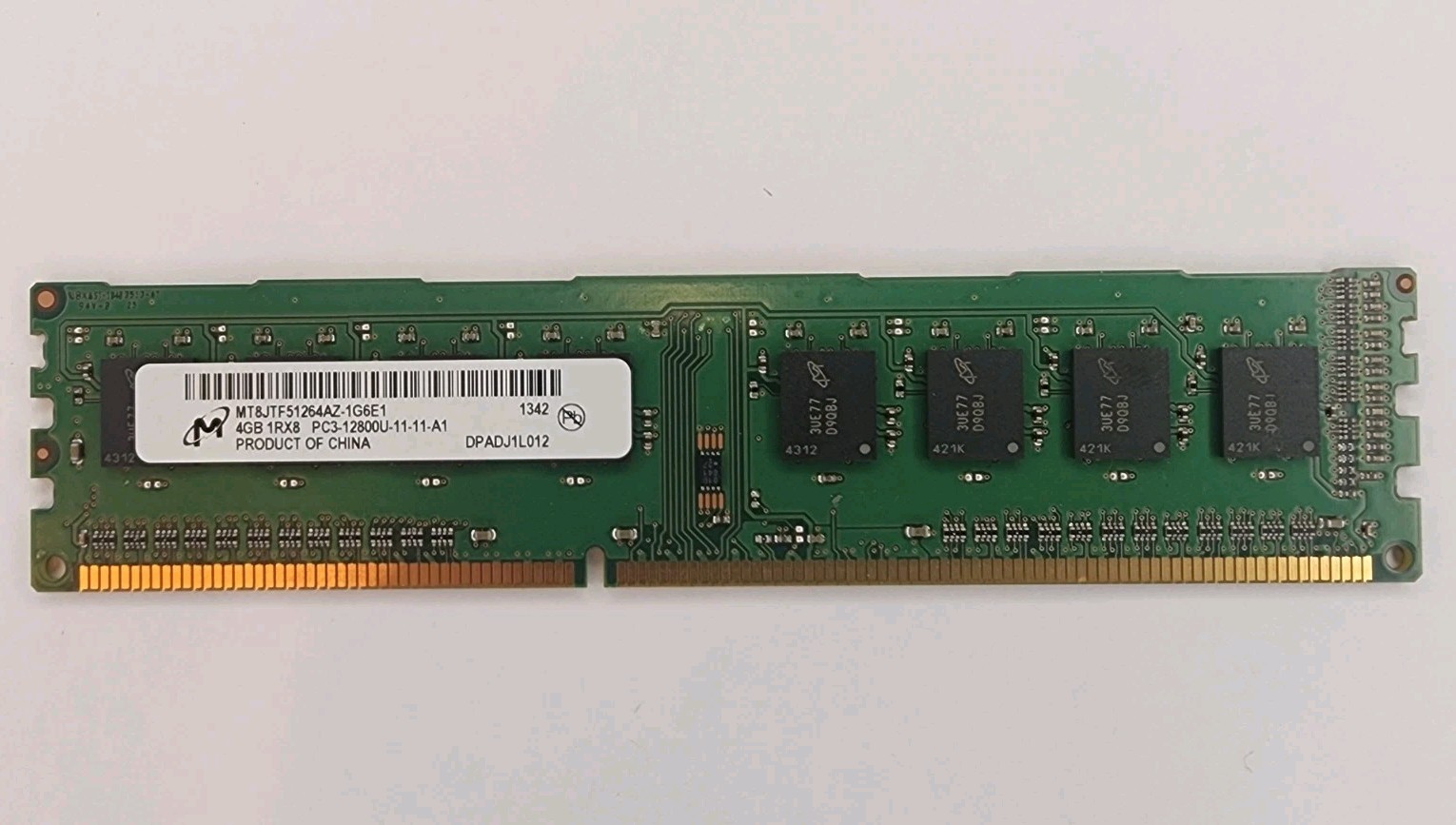 16GB Micron PC3-12800 (DDR3-1600) Memory – MT8JTF51264AZ-1G6E1 (4x modules)