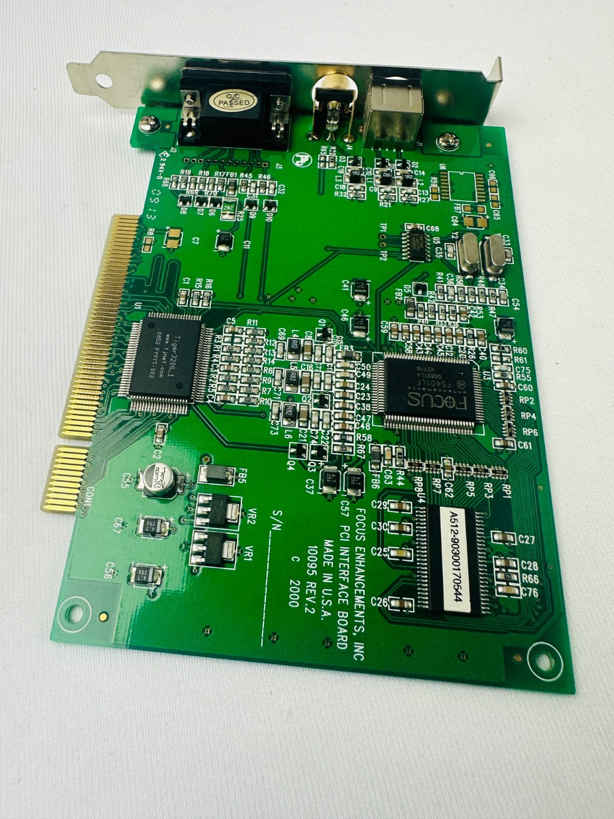 Focus Enhancement Inc 10095 Rev 2 5025473 PCI Interface Board