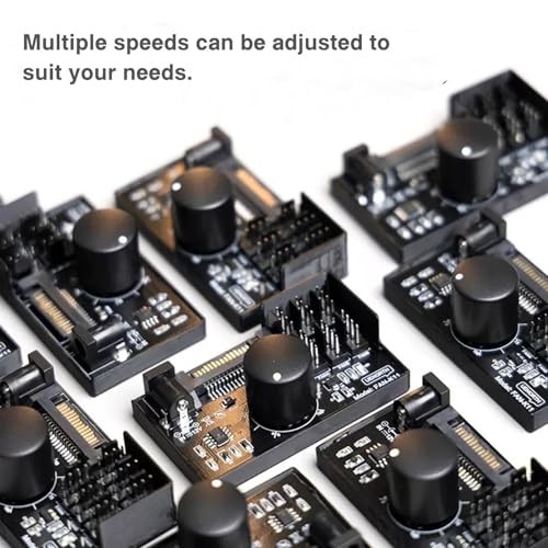12V 4 Pin PWM Fan Controller 6 Fans Supported, 4-Pin PC Fan Speed Controller