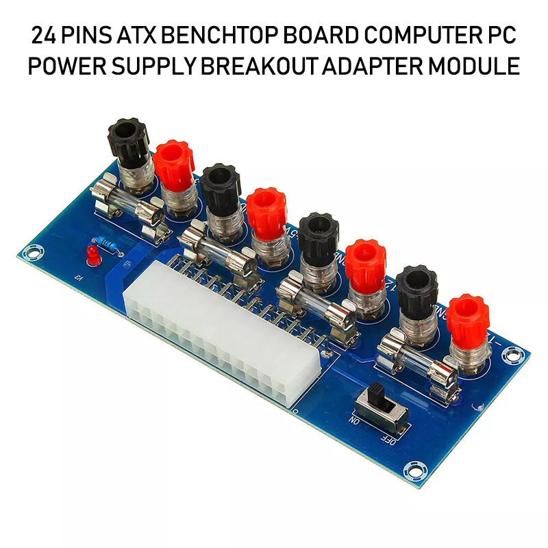 1*24 Pins ATX Benchtop Board Computer PC Power Supply Breakout Adapter Module