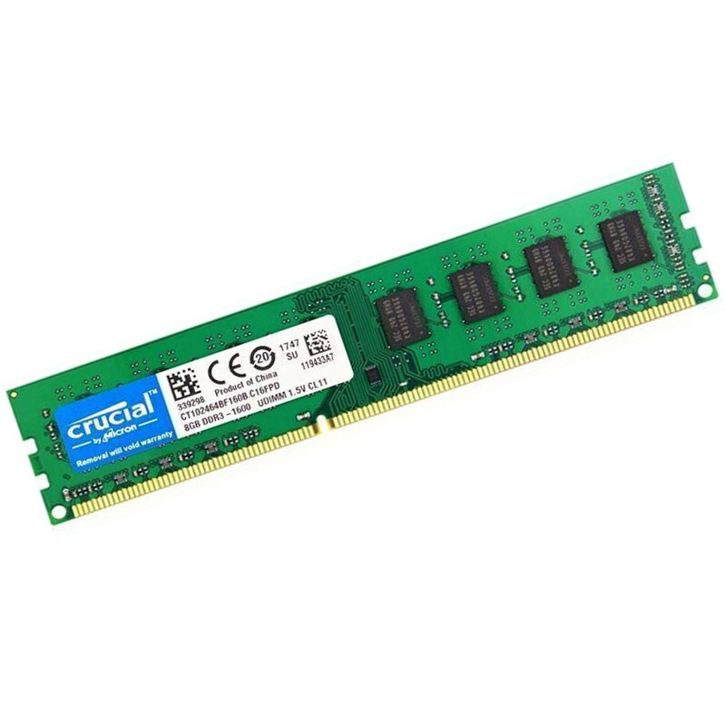 Crucial DDR3 16GB (2X8GB) KIT 1600 MHz PC3-12800 DIMM 240Pin non-ECC Memory RAM