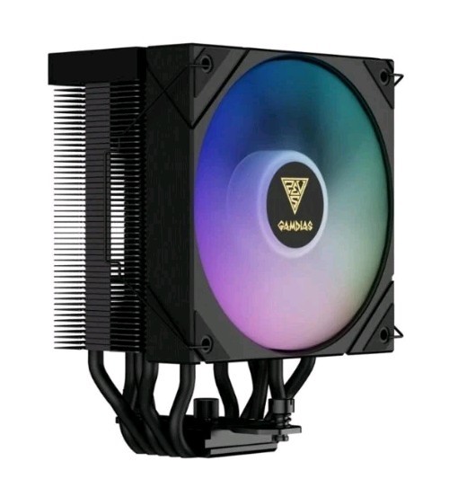 Gamdias Boreas M2-51D ARGB CPU Air Cooler with Digital Display, 5 Copper Heat Pi