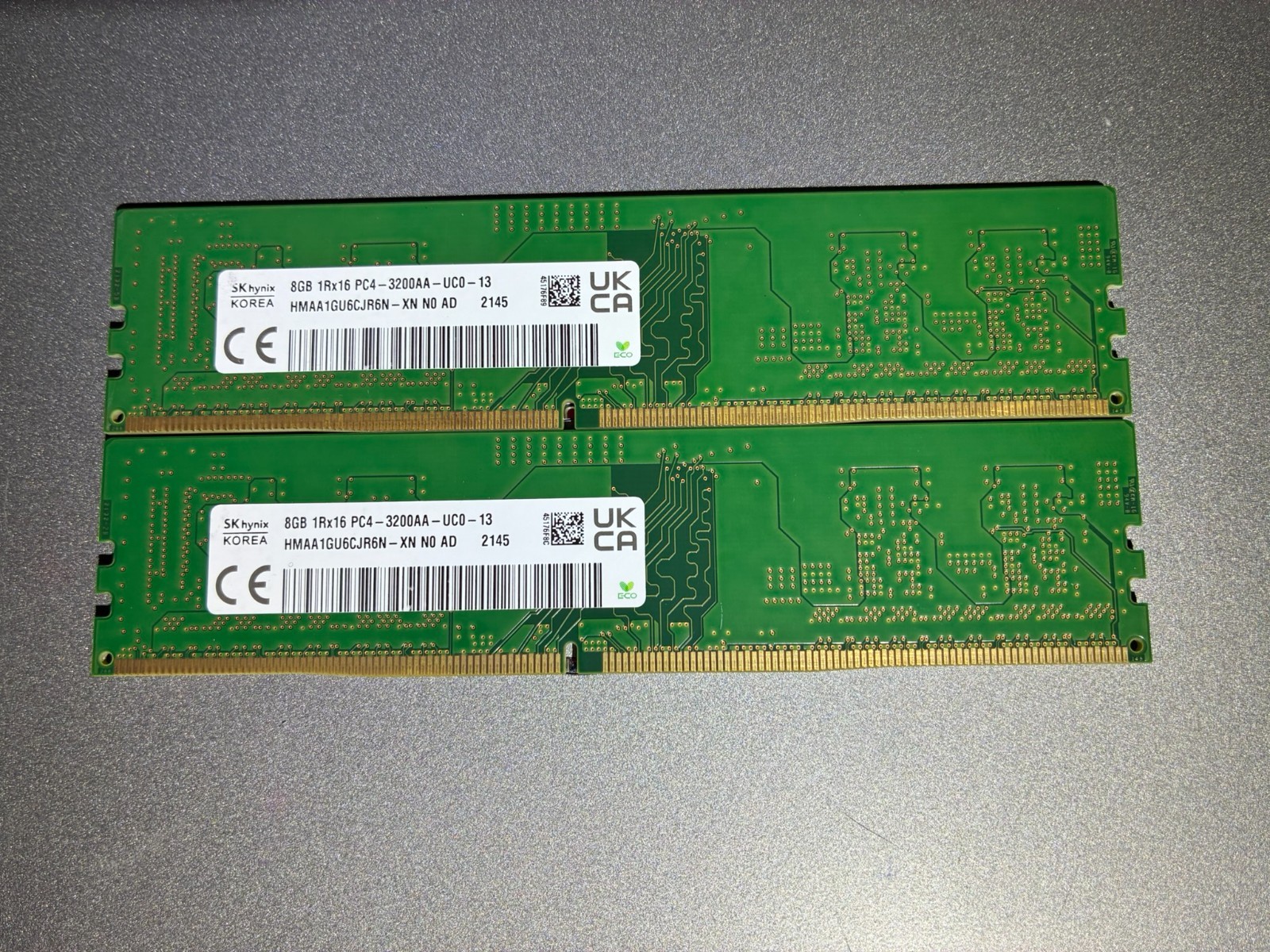 SK Hynix 16GB Kit (2x8GB) PC4-3200AA DDR4 Desktop Memory — Tested & Working