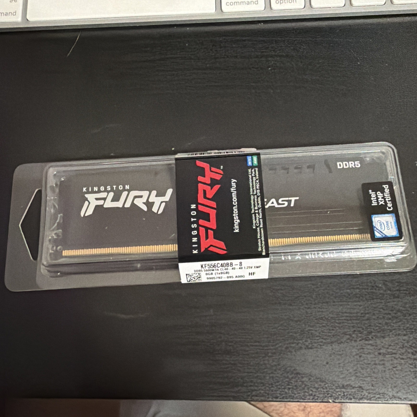 Kingston FURY Beast DDR5 8GB 5600MT/s DIMM Intel XMP Certified Memory