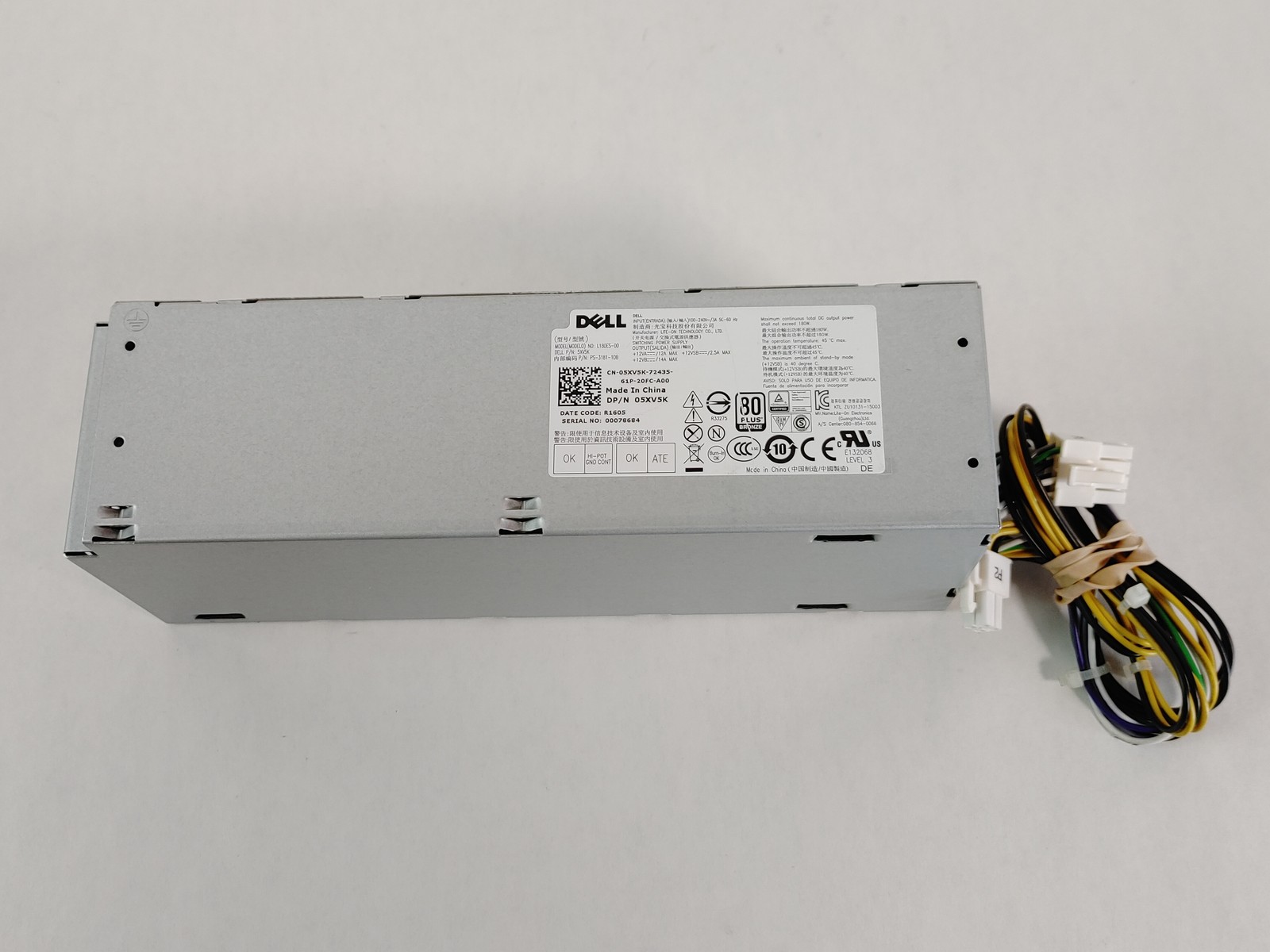 Dell OptiPlex 3040 SFF 8 Pin 180W Desktop Power Supply 5XV5K