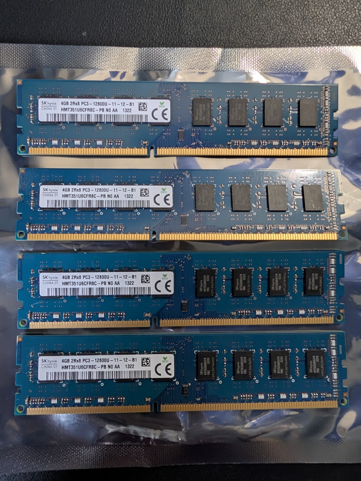 SK Hynix 16GB (4x4GB) 2Rx8 PC3-12800U-11-12-B1 DDR3 RAM