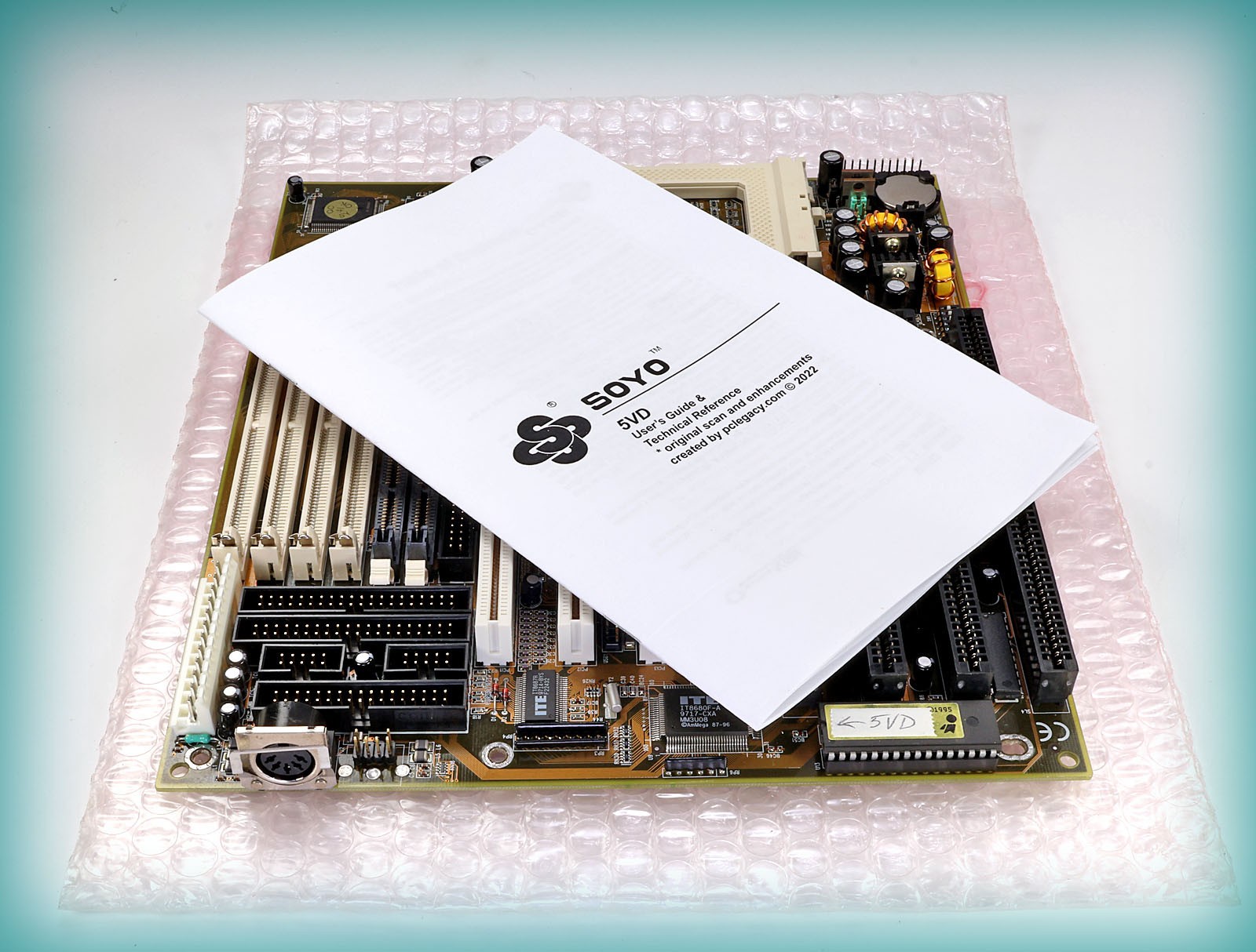 Vintage Soyo 5VD 430VX PCI/ISA AT Motherboard — 75FSB/4.0x/2.8V — Unlocked BIOS