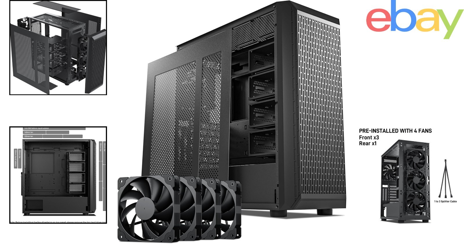 Durable Mid Tower Case with Efficient Airflow & Support for 3.5-Inch Drives