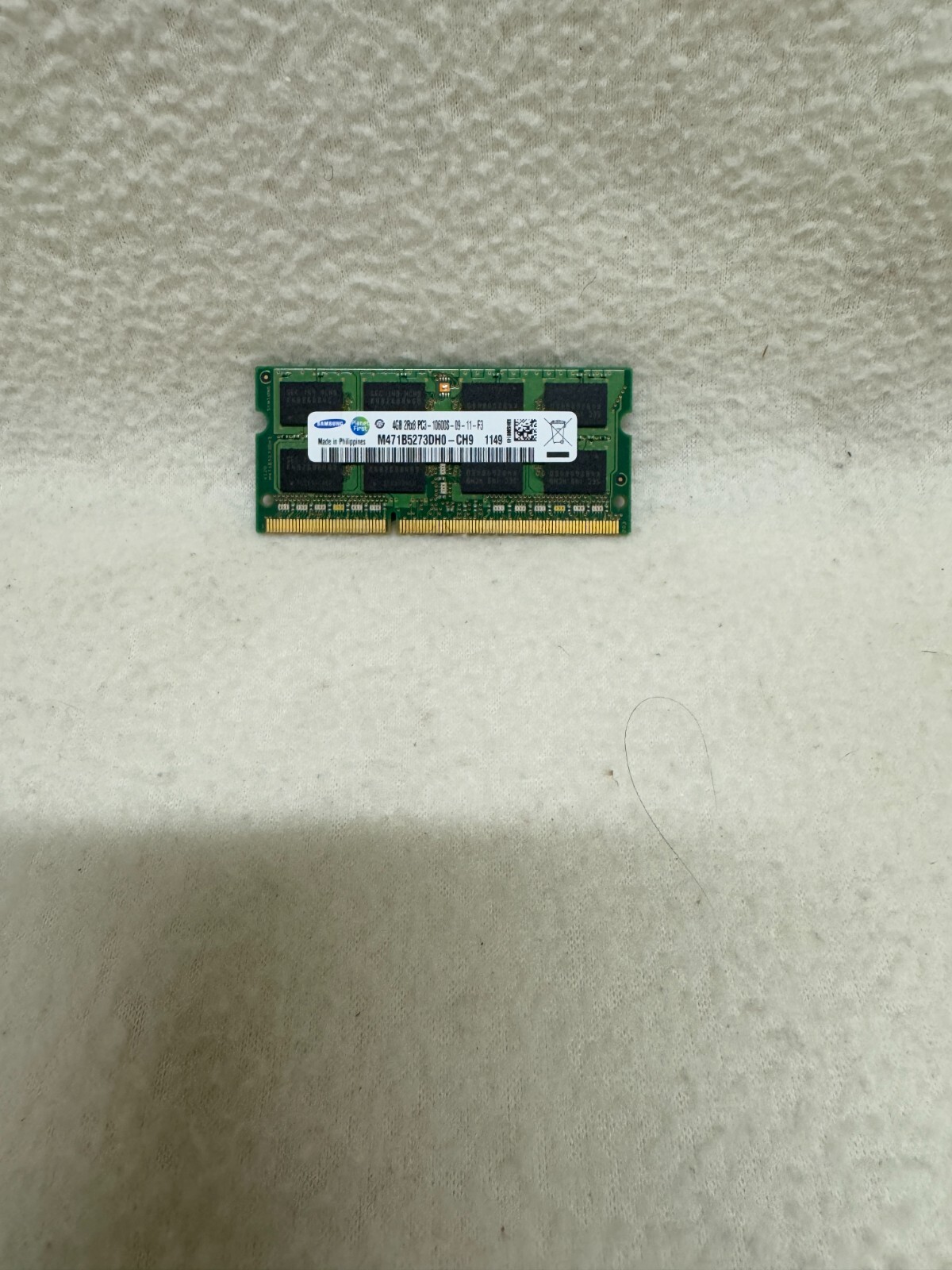 Samsung DDR3 4GB (1x4GB) 1333 MHz PC3-10600S SO-DIMM Laptop Memory – USED!!!