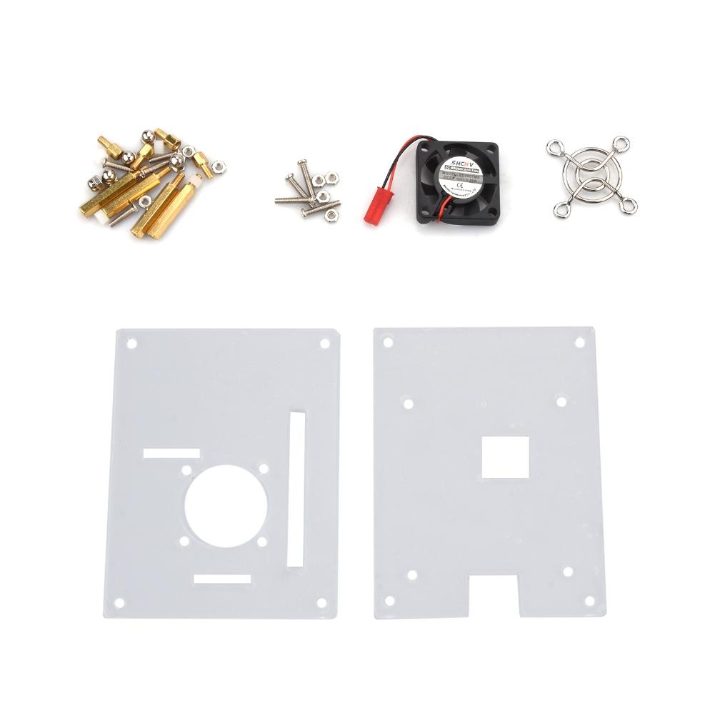 Arcylic Clear Case Box Enclosure Fan Heatsink For Raspberry Pi 3/2 Model B/B+