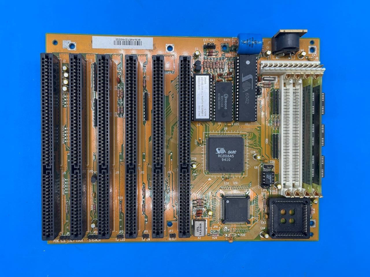 1991 386SX ISA AT Motherboard SARC RC2016 AMI BIOS 30-Pin SIMM – RE