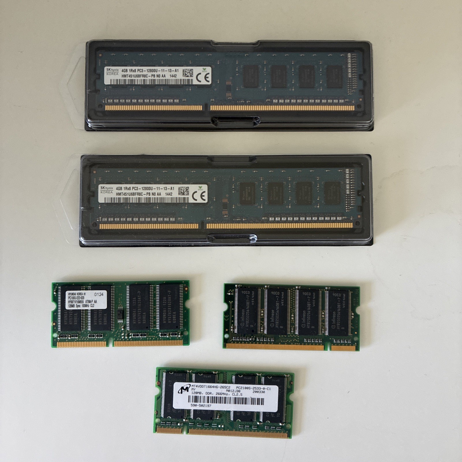 Lot Of 5 Ram Mixed Brand