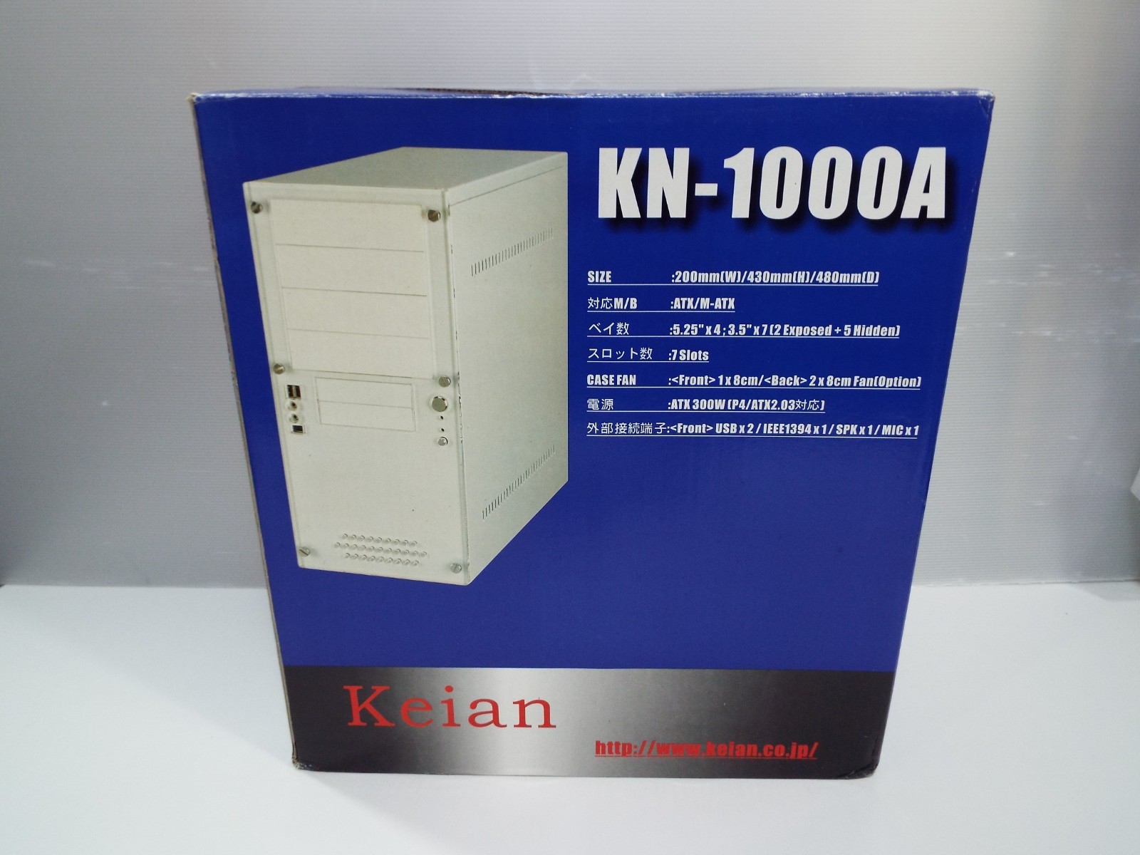 KEIAN KN-1000A White Mid Tower Computer Case Clear Acrylic panel PC Case