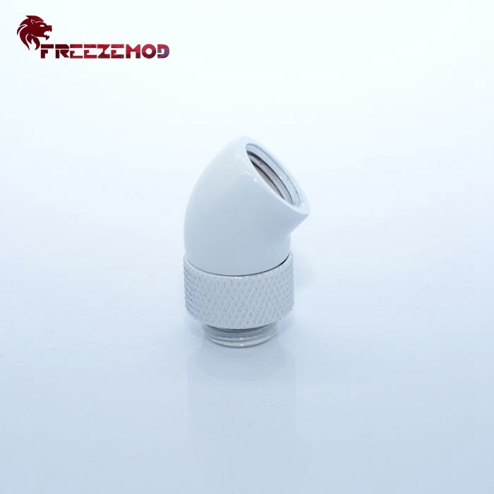 4 Pcs FreezeMod Angle 45 Degree G1/4″ Rotary Extender Fitting Male to Female WHT