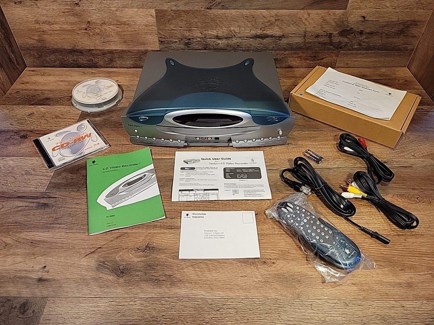 Terapin CD Audio Video Recorder Open Box w/ Accessories. Tested Working. TX-0002