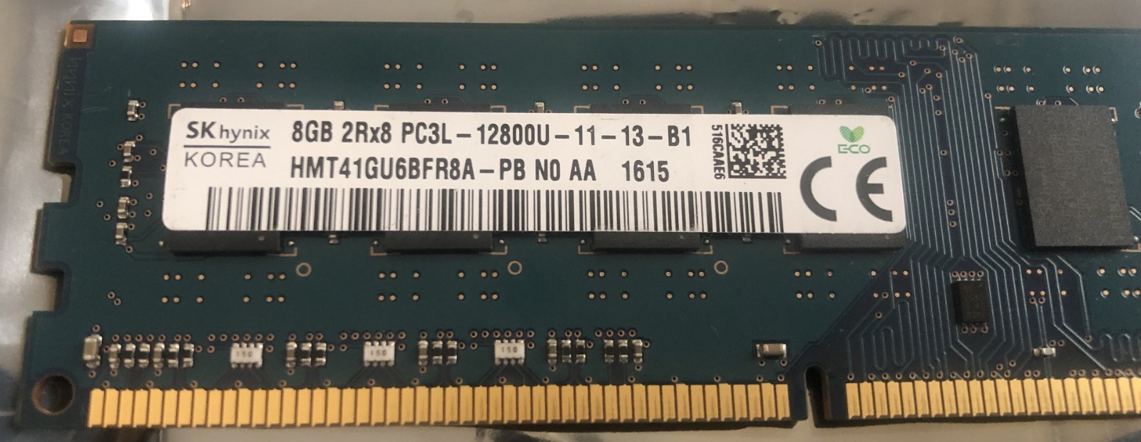 SK HYNIX HMT41GU6BFR8A-PB N0 AA 8GB 2Rx8 PC3L-12800-11-13-B1 RAM Memory
