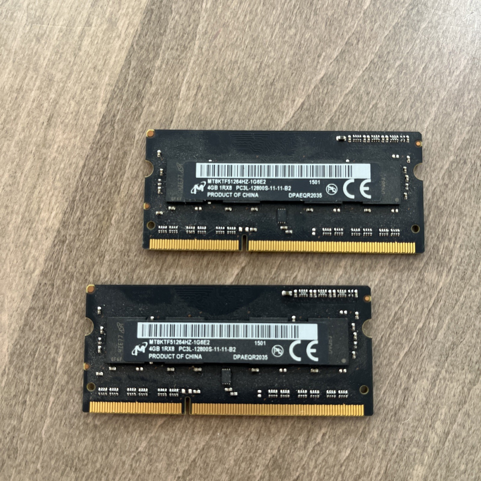 iMac Memory 2x 4GB 1Rx8 PC3L-12800S- 11-11-B2 M471B5173BHO-YK0 FU:03T6457