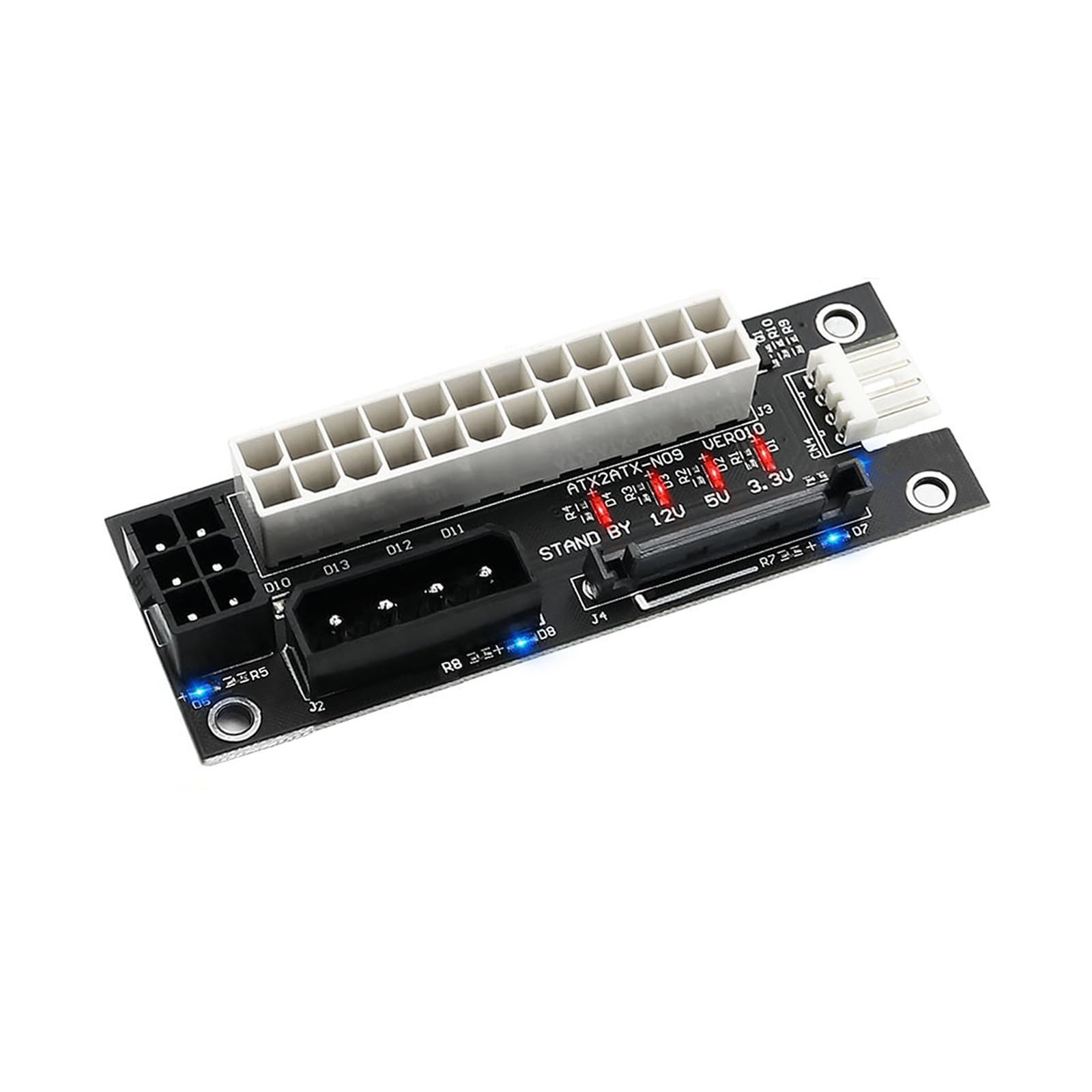 4 in 1 Multiple Power Supply Adapter Sync Start Dual PSU Molex SATA 6/4Pin